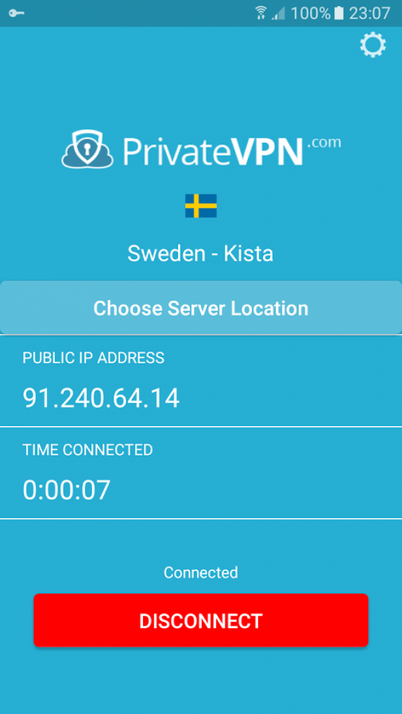 private vpn android connected