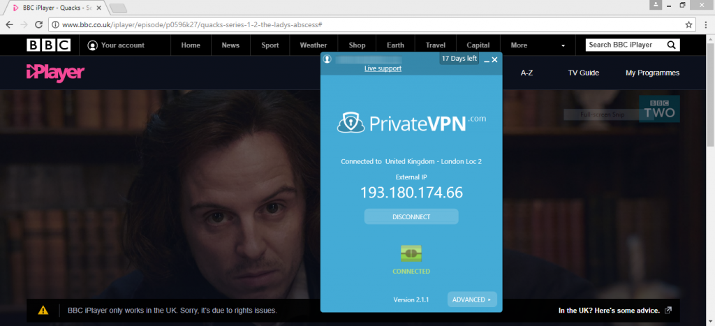 lecteur privé vpn bbc